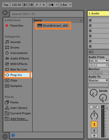 DrumExtract VST in Ableton Live