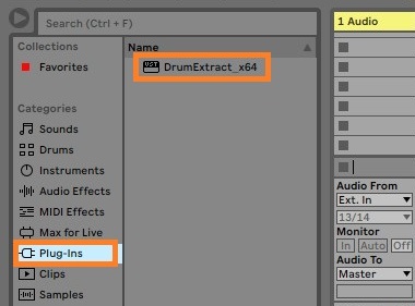 DrumExtract VST in Ableton Live